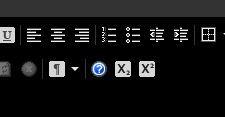 Sub text icon on toolbar