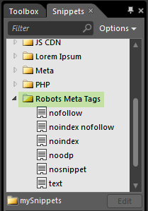 Robots meta tags